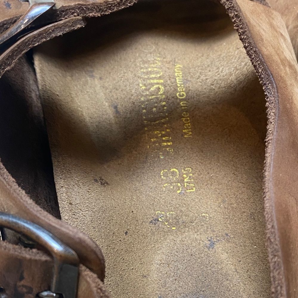 Birkenstock Milano Sandals Heel Strap Brown Size 7 (38) - Picture 6 of 10